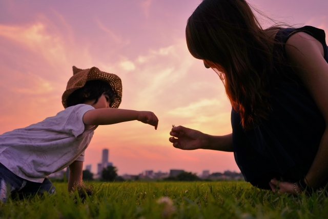 母子の写真